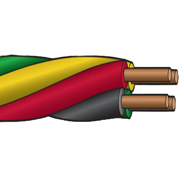 Submersible Pump Cable - Twisted - 4 Wire - 12 Gauge