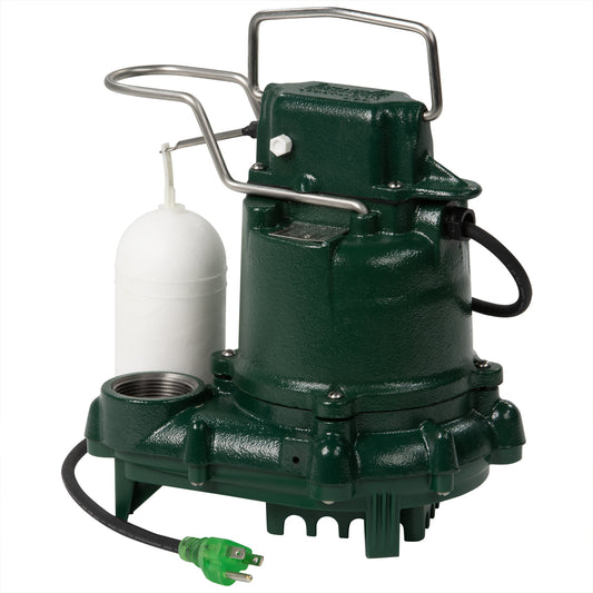 Zoeller M53 Mighty-Mate 1/3 HP Automatic Cast Iron Sump Pump – 115V