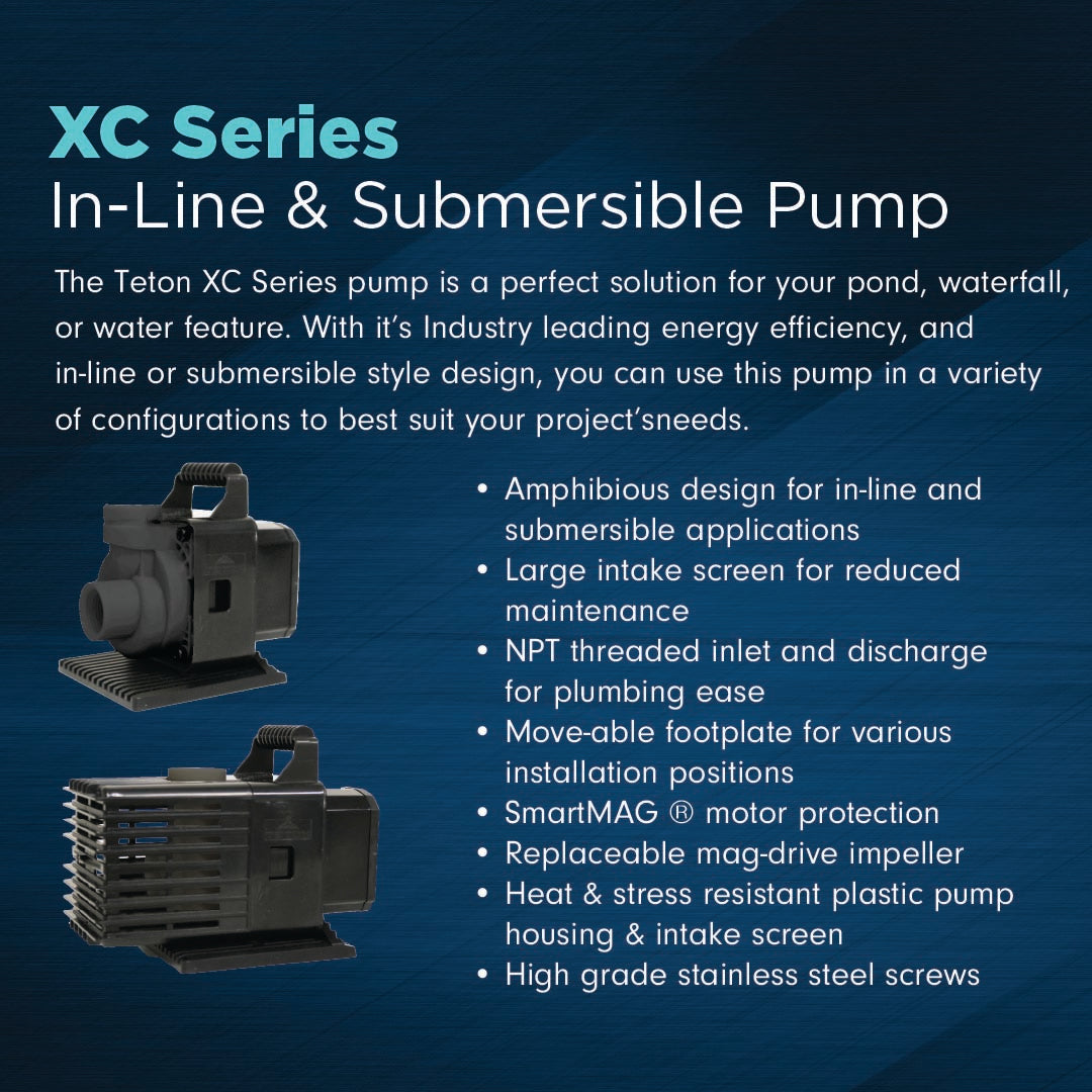 XC Series In-Line & Submersible Water Feature Pump