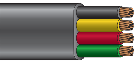 Submersible Pump Cable - Flat Jacket - 4 Wire - 12 Gauge